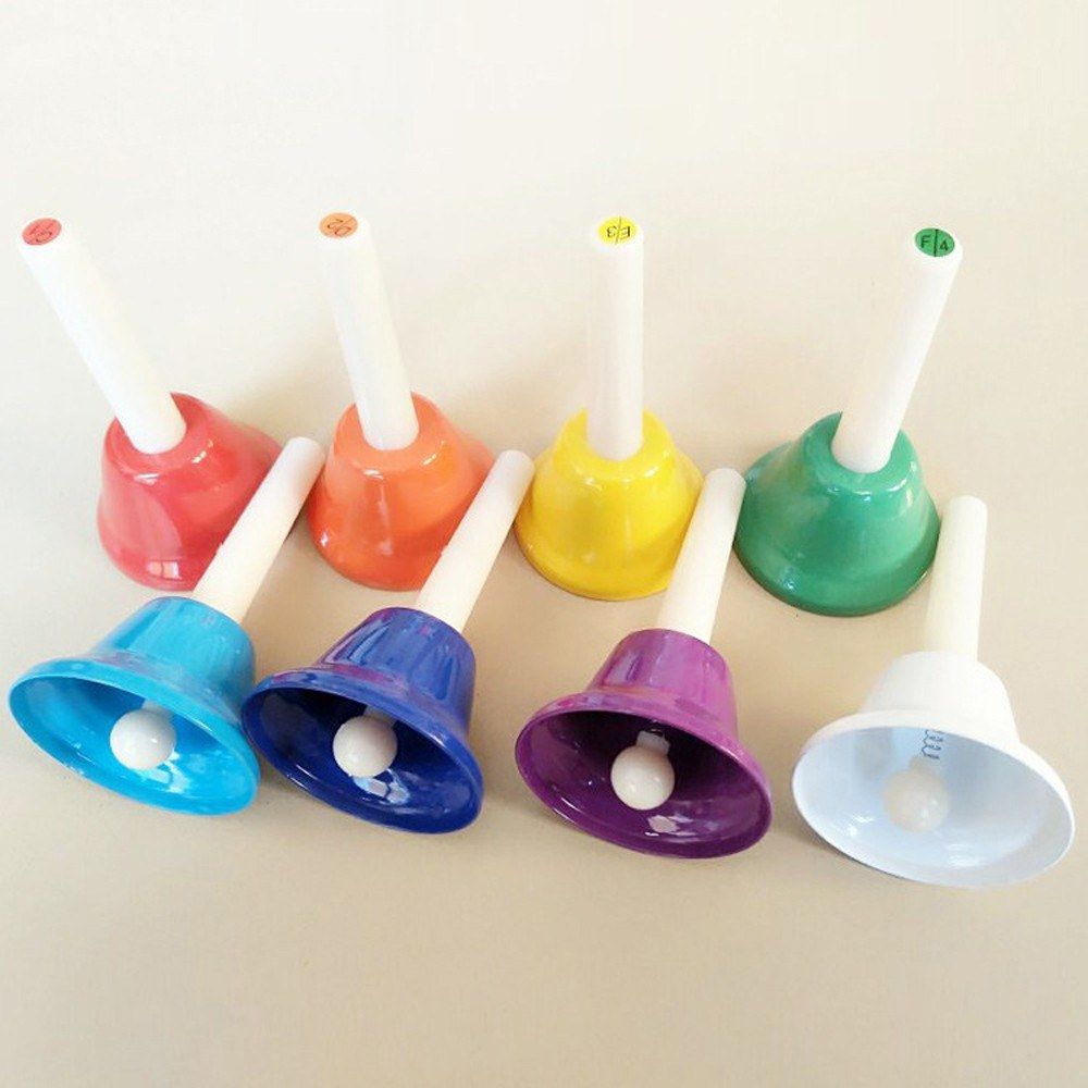 8pcs Handbell Kids Gift Percussion Instrument Eight Tone
