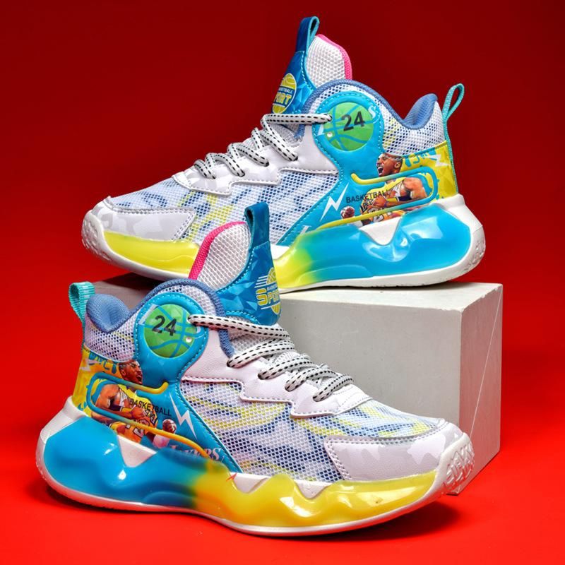 Boys Basketball Shoes Sneakers Basketball Shoes Blue