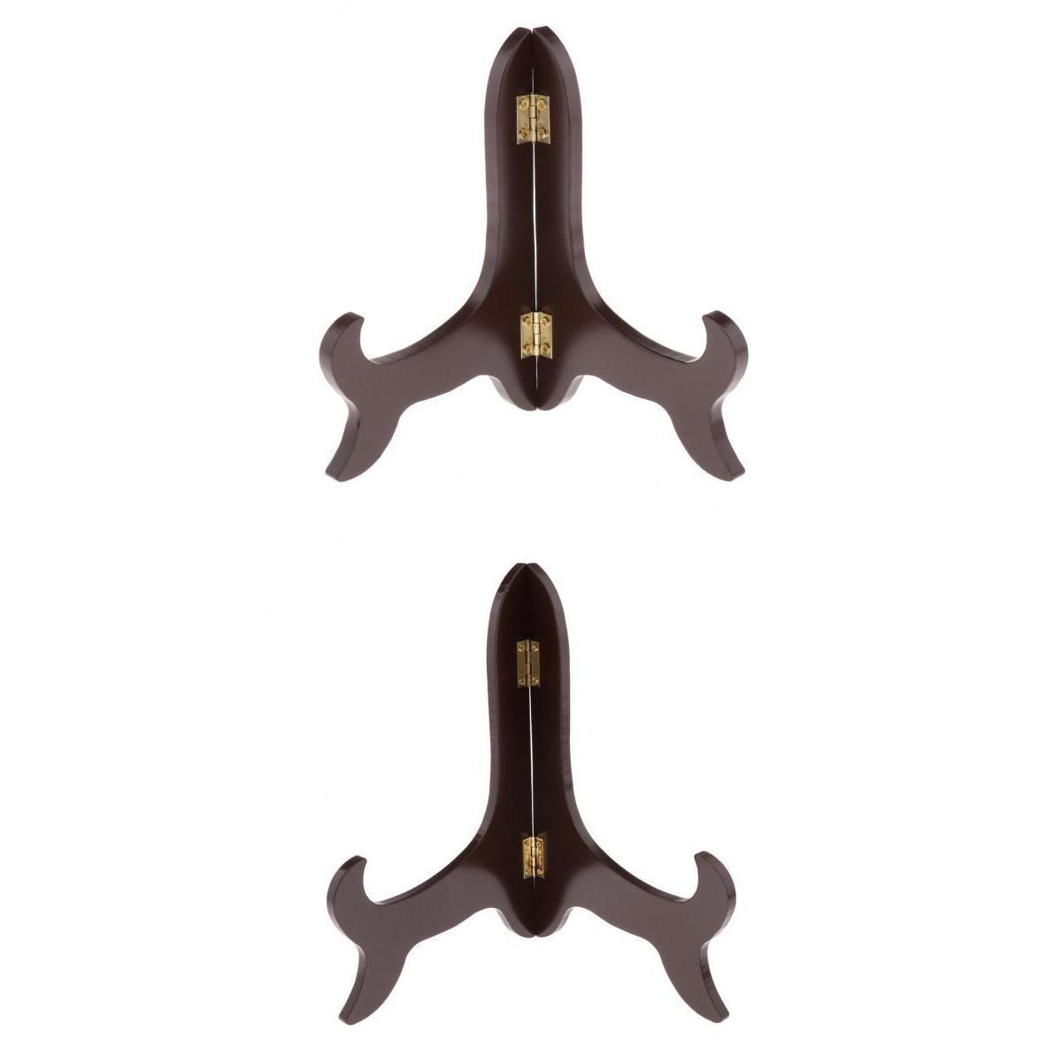 2pcs Wooden Display Easel Plate Stands Shelves For Recipe Dish Medals