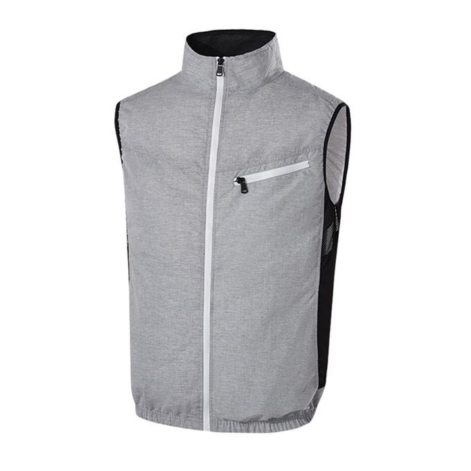 Air Refrigeration Fan Cooling Vest Cold Shirt Vest For Summer Gray L