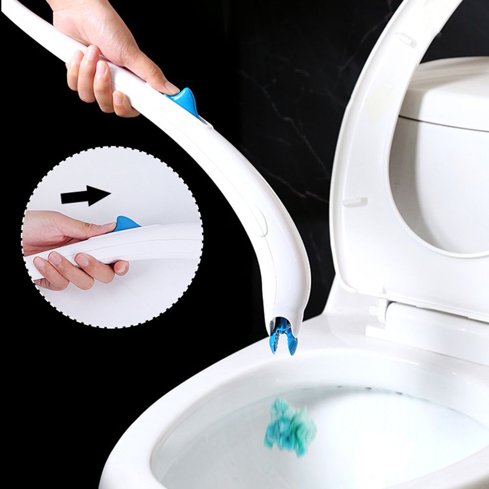 Disposable Toilet Brush Sterilize Scrubber Kit Wit