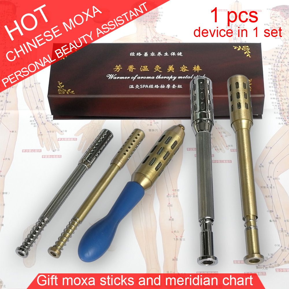 Chart Device Relax Stick Gift Massage 1set Moxa Moxa Hot In 1pcs Eyes Copper Steel Stainless Roller