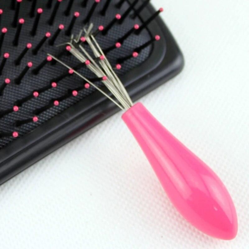 1Pc Creative New Durable Mini Comb Hair Brush Cleaner Embeded Tool Salon Home Essential Pink Hot Sale