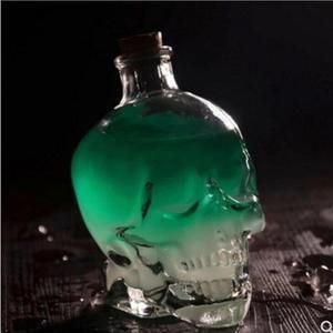 750ml Glass Skull Head Cup Vodka Shot Whiskey Wine Tea Drinking Shot Bottle Decanter Drinkware Bar Tools Halloween Gift