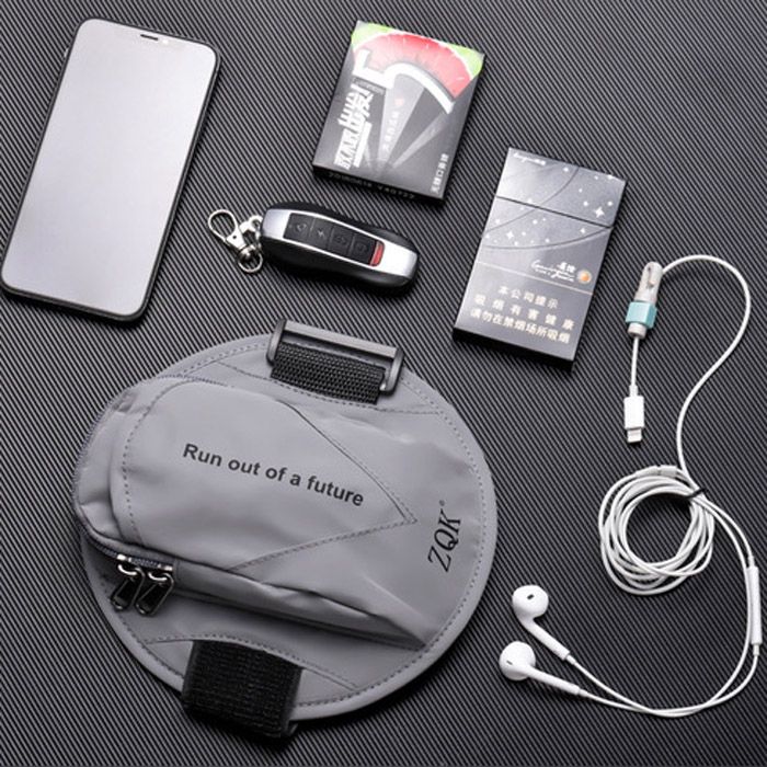 Sports Running Armband Phone Holder Running Bag（Gray）