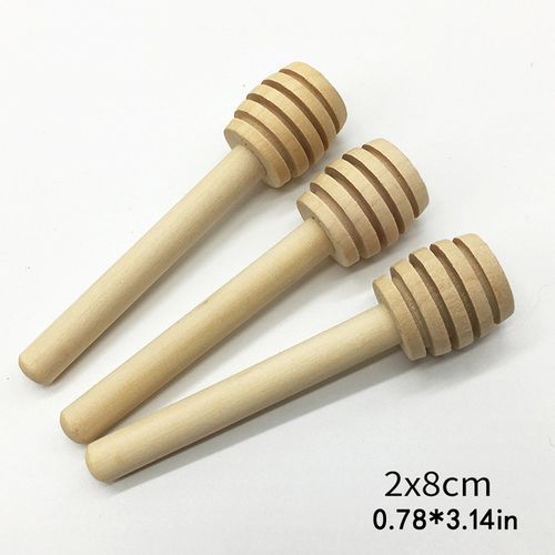 Wooden Honey Sti K Solid Wood Honey Sti K  Offee Milk Tea Stirring Sti K-wood Color