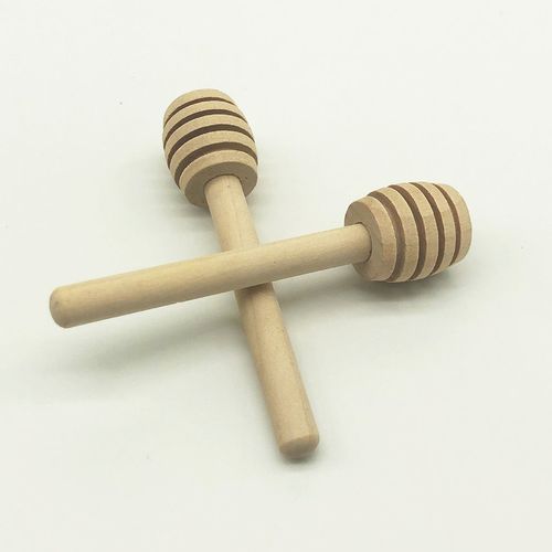 Wooden Honey Sti K Solid Wood Honey Sti K  Offee Milk Tea Stirring Sti K-wood Color
