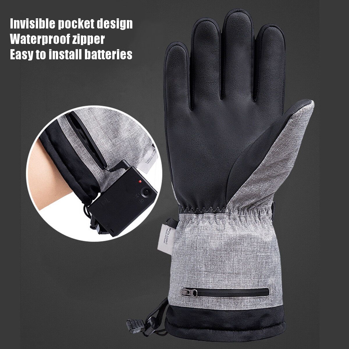 Electric Powered Heated Winter Hand Warm Waterproof Motorcycle Bikes Cycling Outdoor