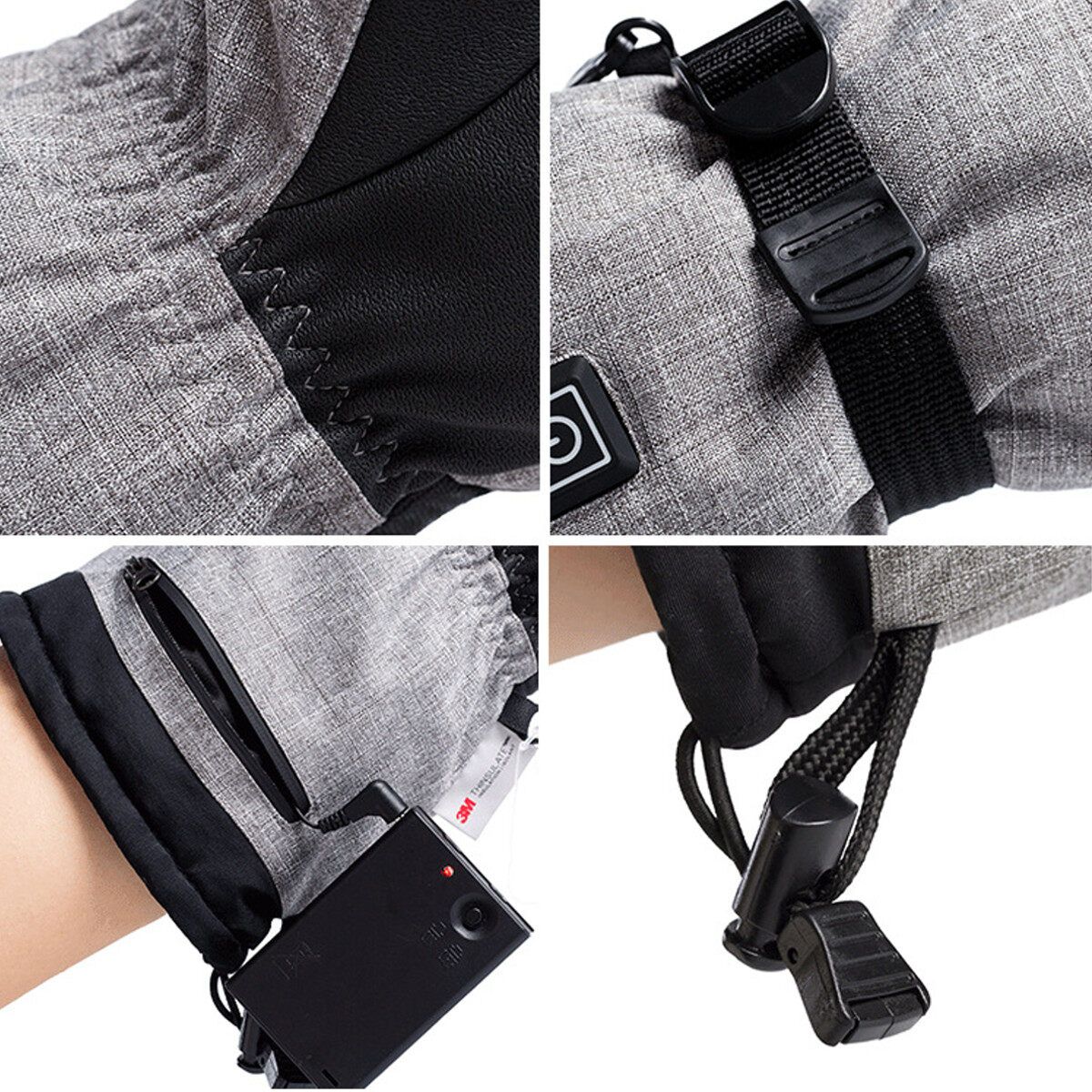 Electric Powered Heated Winter Hand Warm Waterproof Motorcycle Bikes Cycling Outdoor