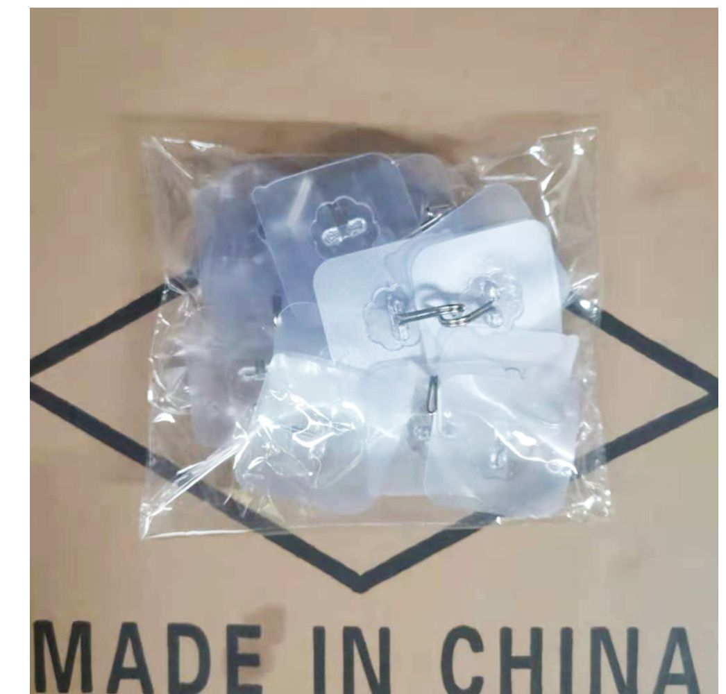 20 Pieces Adhesive Hooks Transparent