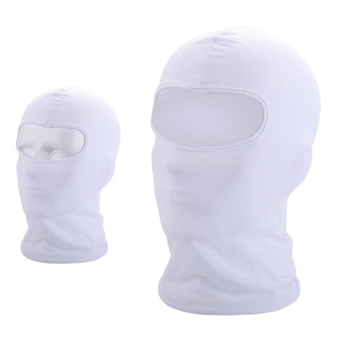 Face Mask Sun Shield Hood Neck Gaiter Balaclava Bandana White White
