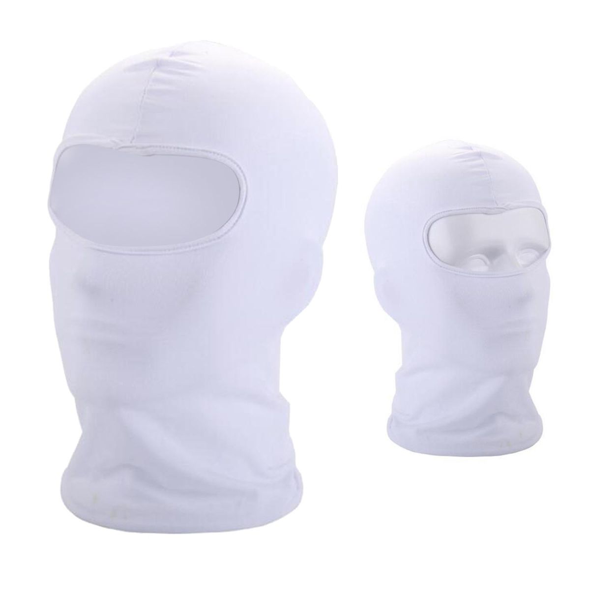 Face Mask Sun Shield Hood Neck Gaiter Balaclava Bandana White White