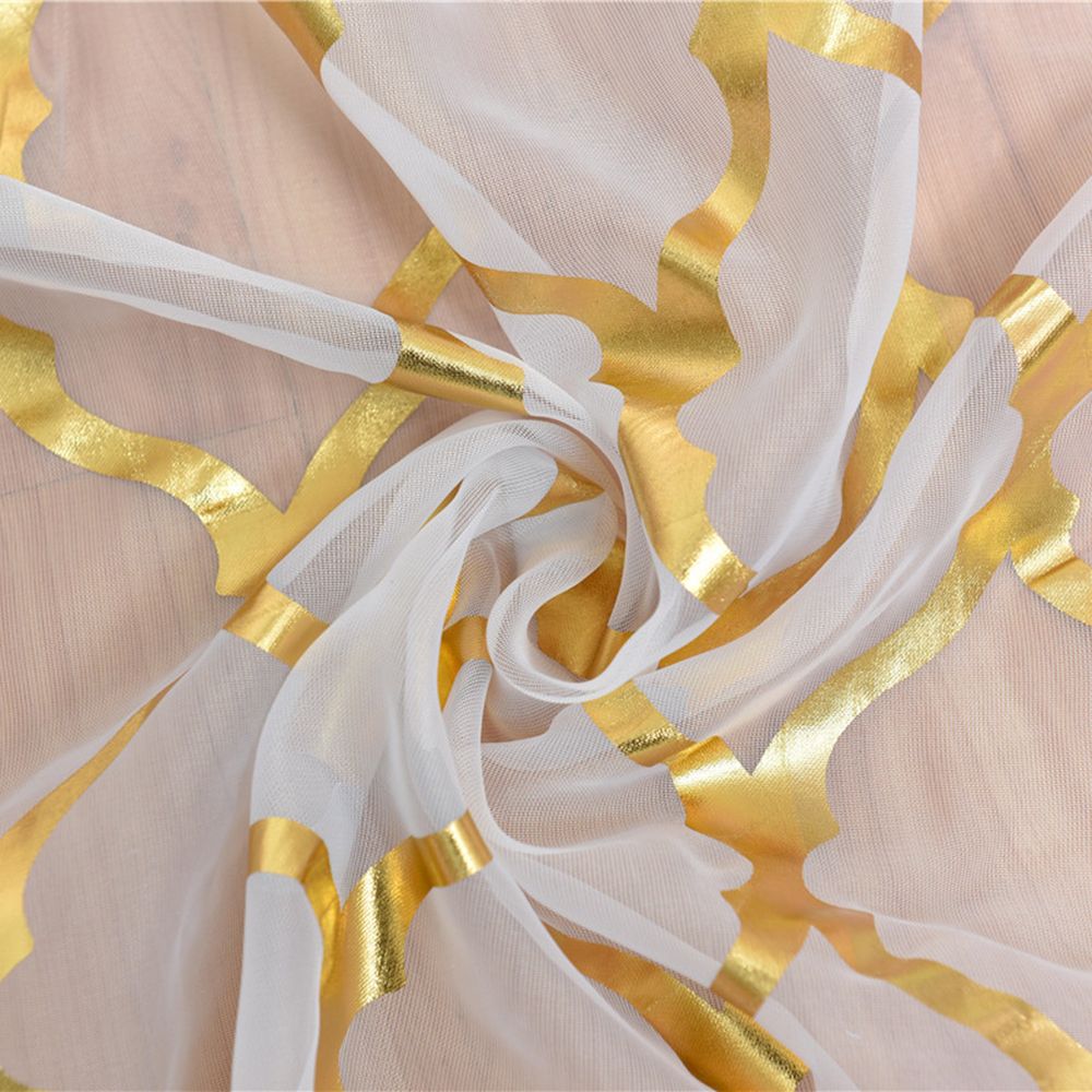 Sheer Curtains Lantern Print Window Screen Curtains For