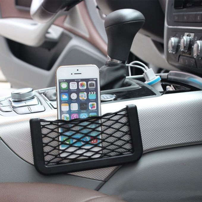 Ar  Eiling Mesh Storage Bag  Ple Breathable Mesh Zi Er Storage Bag Adjustable Auto  Stowing  Tidying Interior  A  Essories-black