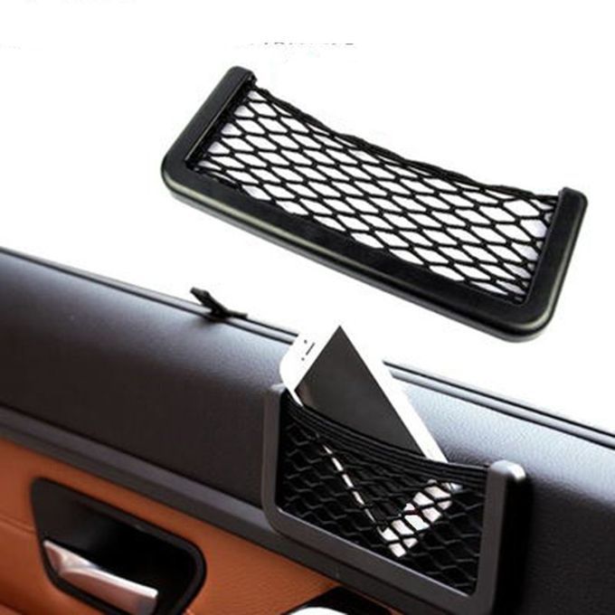 Ar  Eiling Mesh Storage Bag  Ple Breathable Mesh Zi Er Storage Bag Adjustable Auto  Stowing  Tidying Interior  A  Essories-black