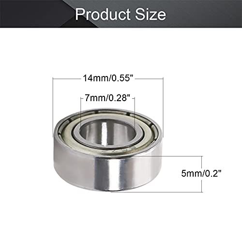 Othmro 10Pcs 687ZZ Deep Groove Ball Bearings Double Plastic