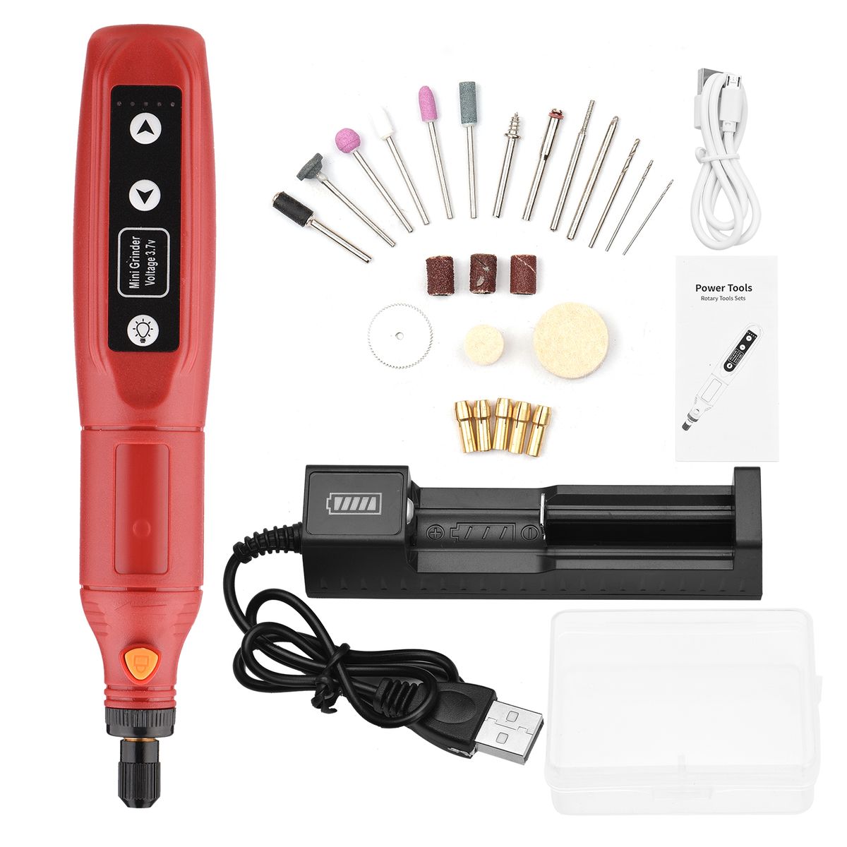 5-Speed Adjustment Mini Electric Grinder Tool Set USB