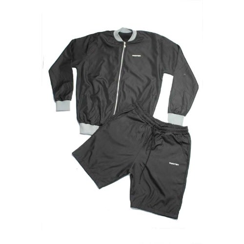 Men's Retro Vibes Jacket & Short Set - Black