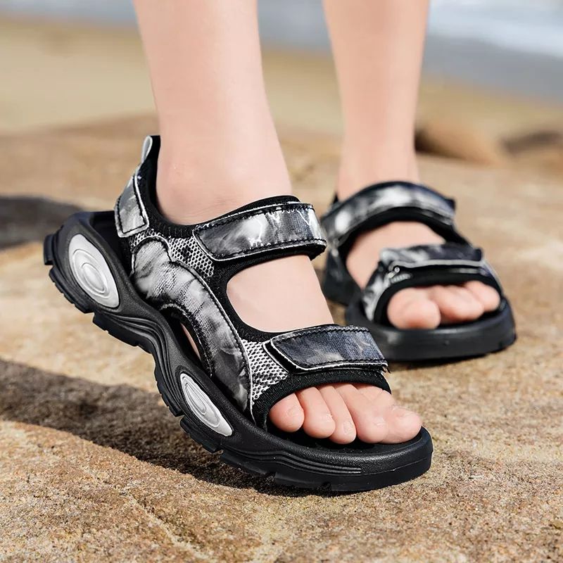 Boys Black Character Trendy Sandal