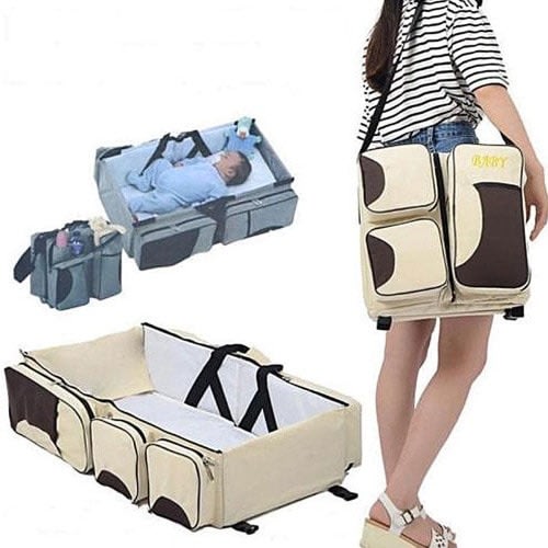 Oxford 3-in-1 Portable Foldable Maternal And Baby Care Travel Bag
