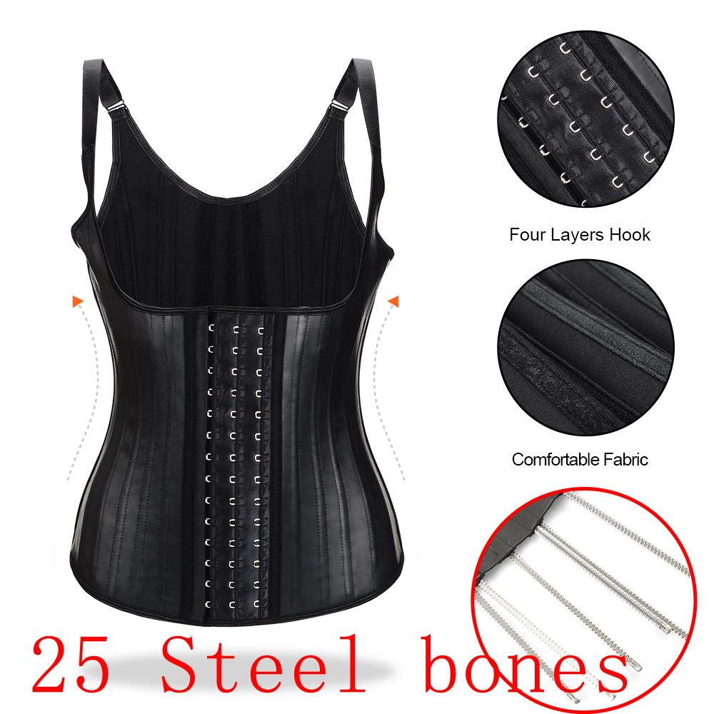 Waist Trainer Corsets Latex Gaine Ventre Steel Slimming Underwear Body Shaper Women Bustiers Colomb