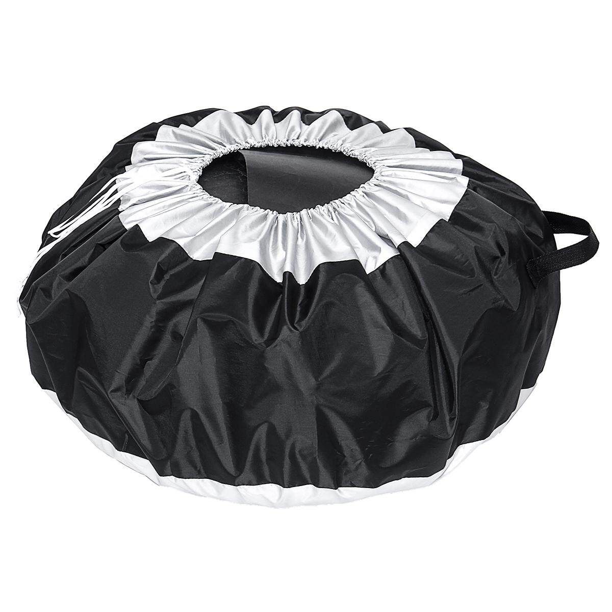 2PCS Tire Covers 210D Oxford Cloth Car Tyre Cover Case Spare Case 65cm 80cm Waterproof Dustproof Anti Sunburn Blue