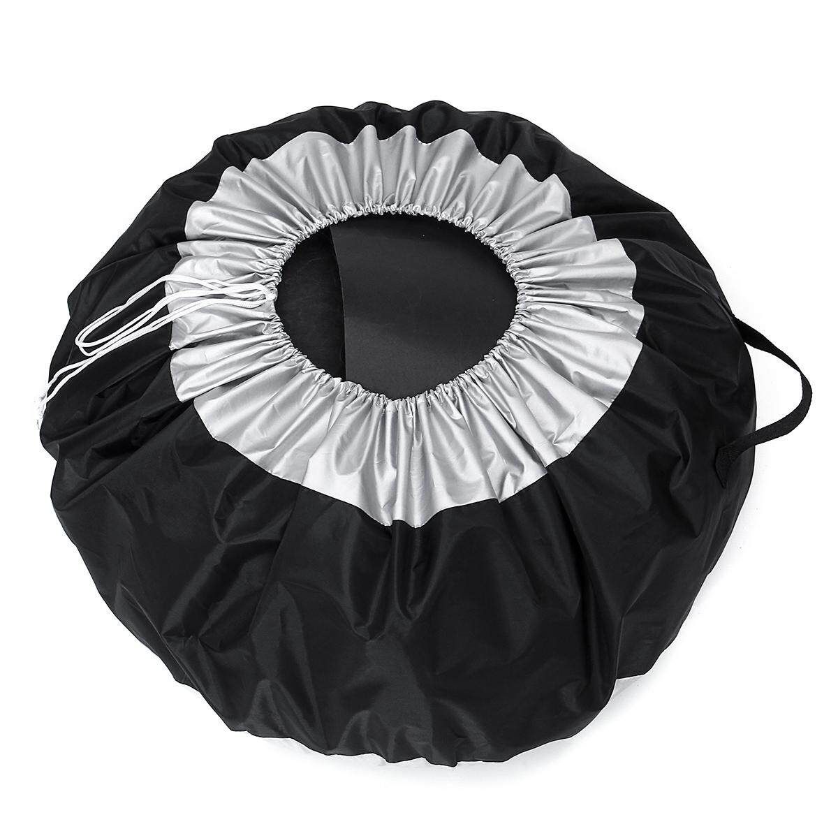 2PCS Tire Covers 210D Oxford Cloth Car Tyre Cover Case Spare Case 65cm 80cm Waterproof Dustproof Anti Sunburn Blue