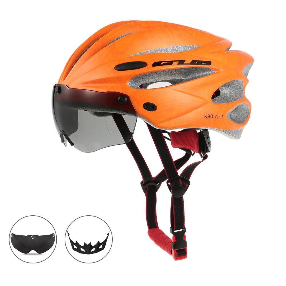 Bicycle Helmets Integrally Molded Cycling Helmets with Detachable  Magnetic Goggles Mountain Road Bike Riding Outdoor Sport Safety Helmet