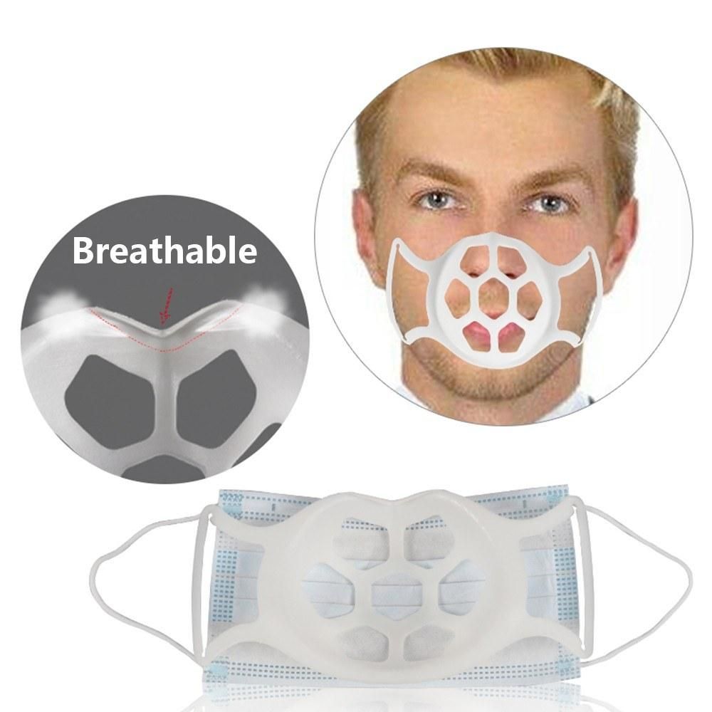 3 PCS Silicone Mask Bracket Internal Support Frame for Mask 3D Mask Inner Brackets Protect Lipstick Comfortable Breathing (White)