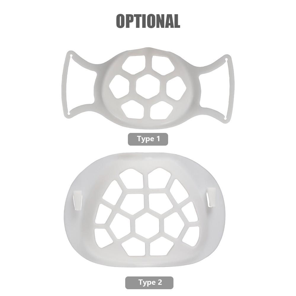 3 PCS Silicone Mask Bracket Internal Support Frame for Mask 3D Mask Inner Brackets Protect Lipstick Comfortable Breathing (White)