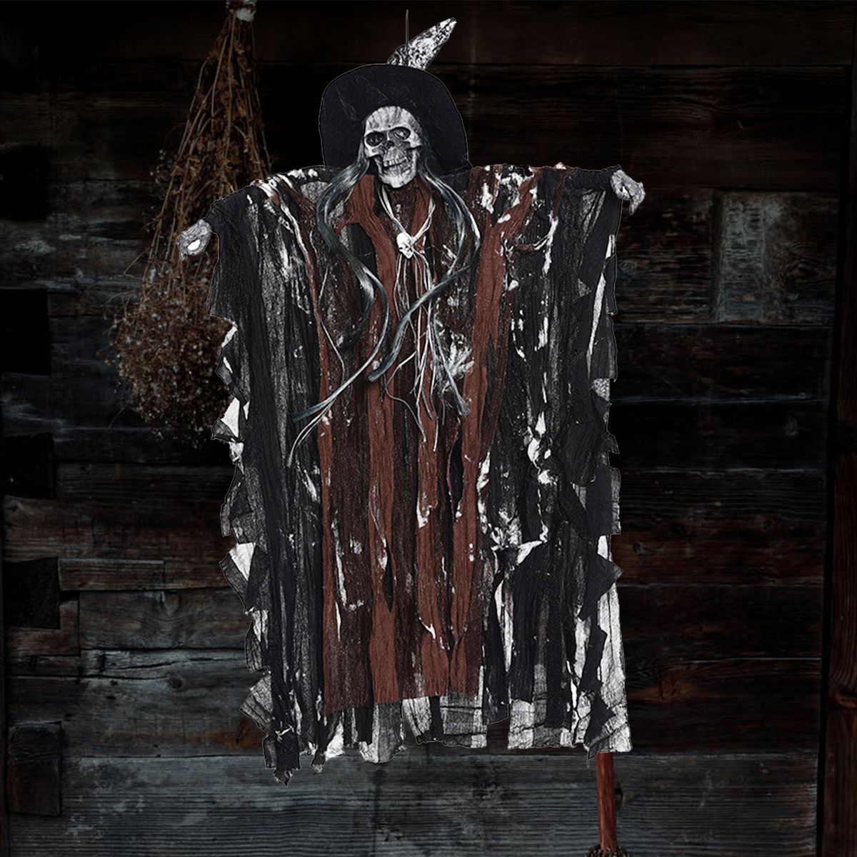 Halloween Hanging Skull Ghost Scary Creepy Flying Screaming