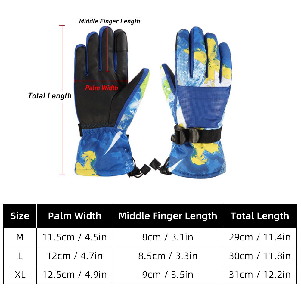 Waterproof Breathable Snow Gloves Touchscreen Winter Warm