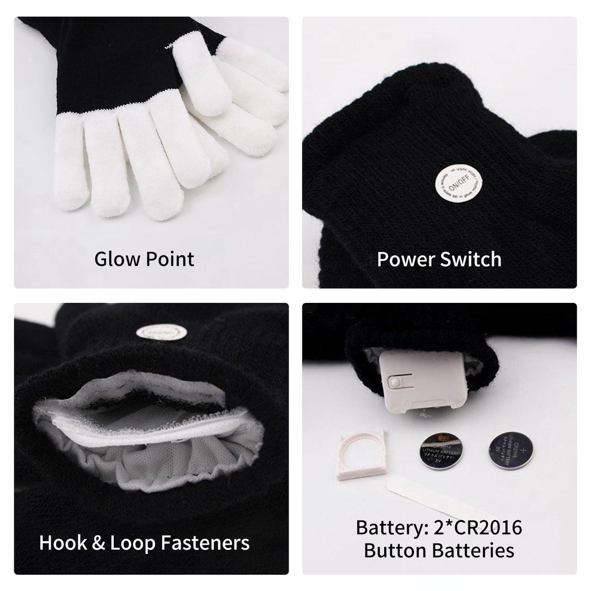 Colorful Light Up Gloves Adult Men Women LED Gloves Flashing Finger Gloves for Christmas Halloween Cool Toys Gifts Party Favors