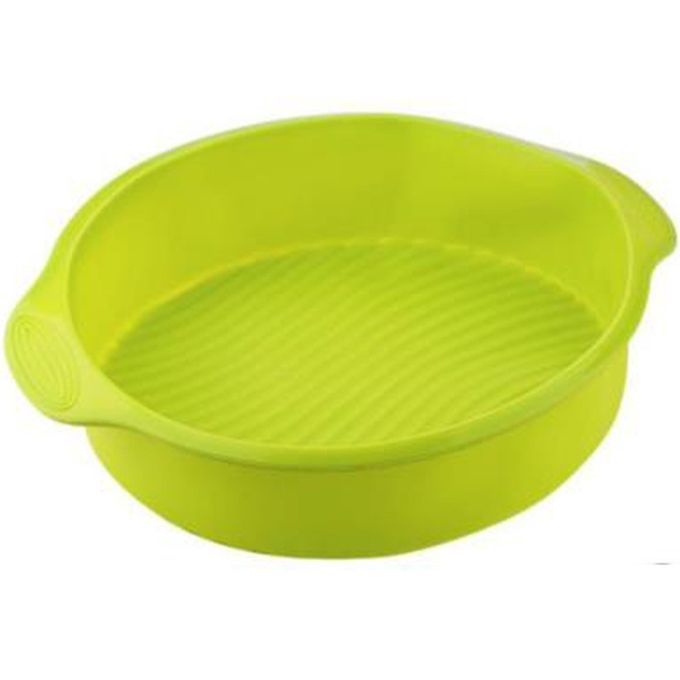 Sili One Round Food Grade Non Sti K  Ake Bakeware 3D  Ake Mold Baking Tool-green-28.5*24.3*6cm