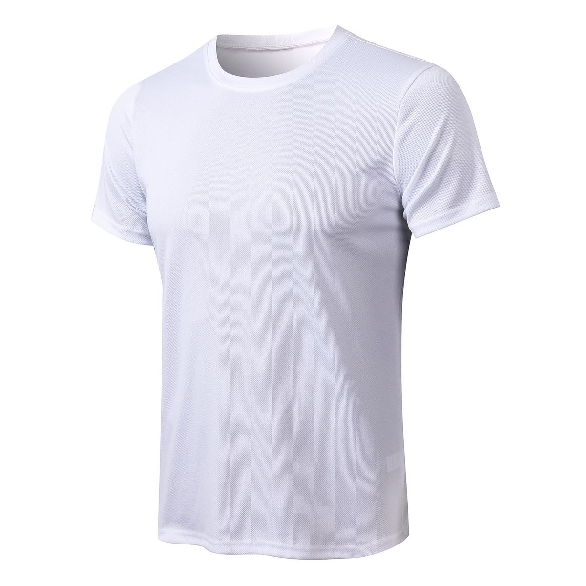 Men Sports Shirt O Neck Short Sleeve Stretchy Quick-dry