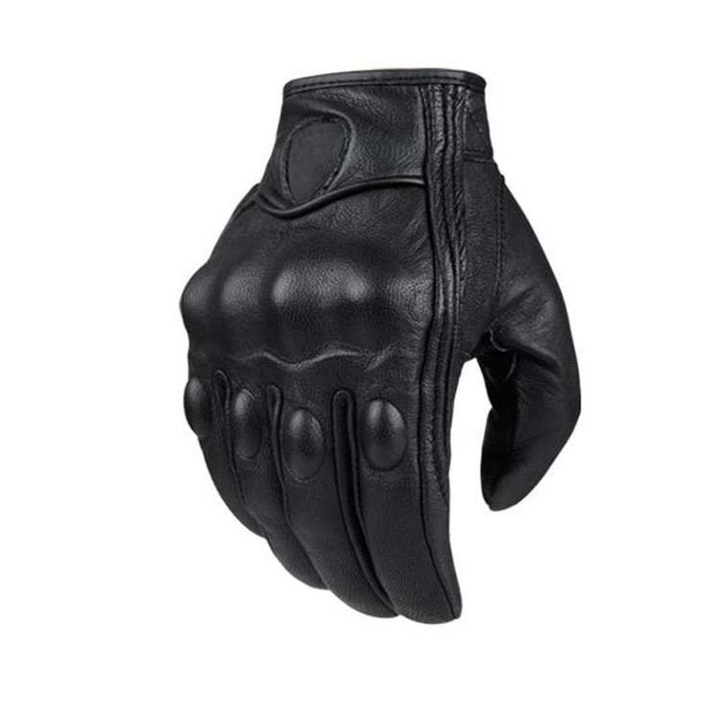 MotorcycRacing Gloves MotorcycGloves BreathabFinger Outdoor Sports Protection, Cross-country Bike Riding Leather Gloves Black Without Holes S