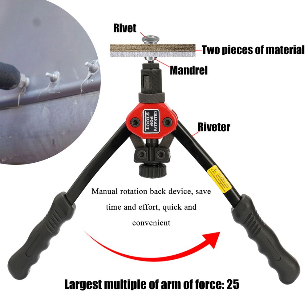 12in Labor-saving Hand Riveter BT-606 Double Insert Manual