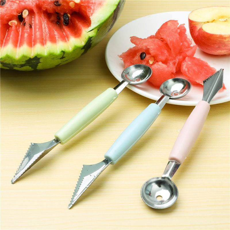 2pcs Double-ended DIY Fruit Carving Cutter Spoon Gadgets
