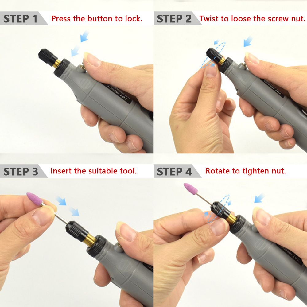 Cordless Rotary Tool 3.7V Li-Ion Power 5 Variable Speed USB