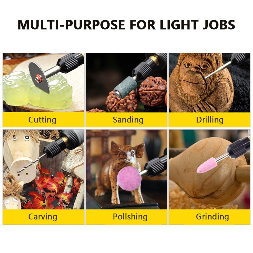 Cordless Rotary Tool 3.7V Li-Ion Power 5 Variable Speed USB