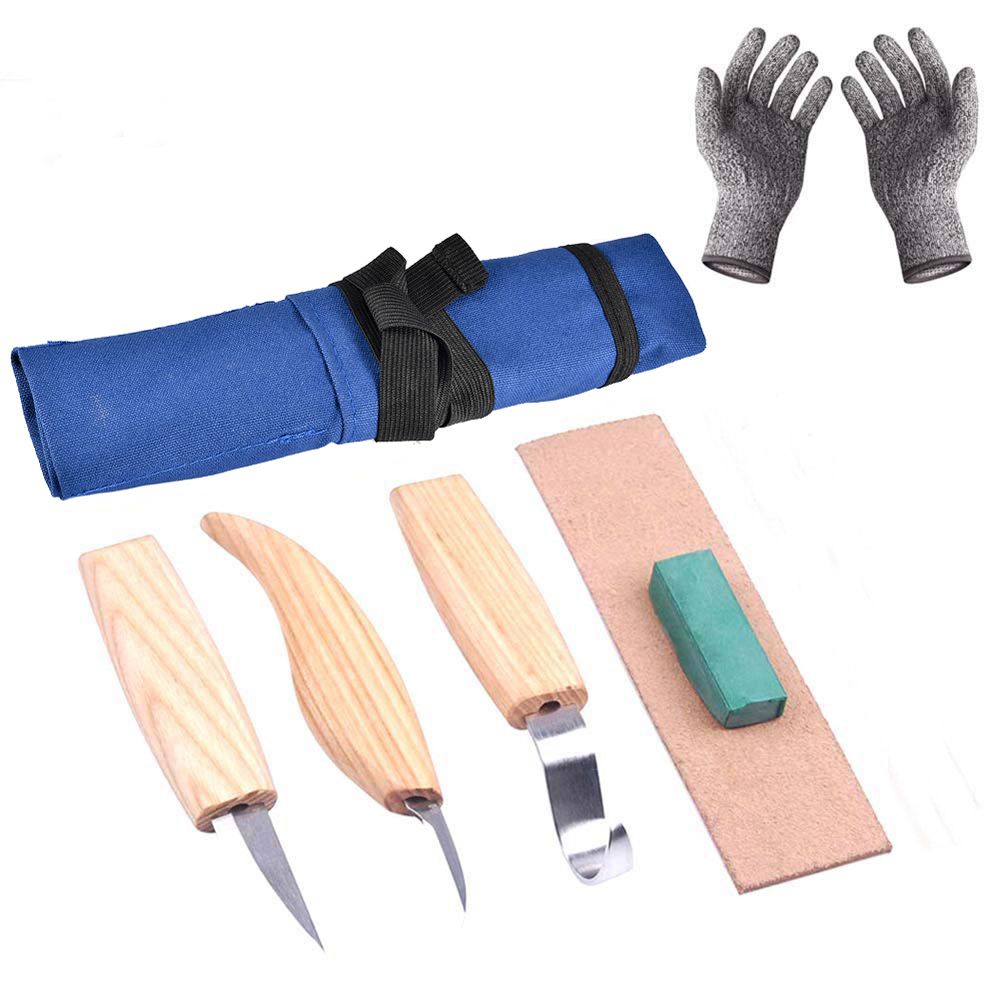 6pcs High Manganese Steel Wooden Carving Tools Cutter Spoon