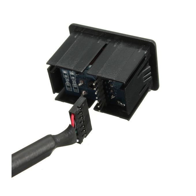 USB AUX Adapter Socket 3.5mm Jack Car Dashboard Mounted Extension