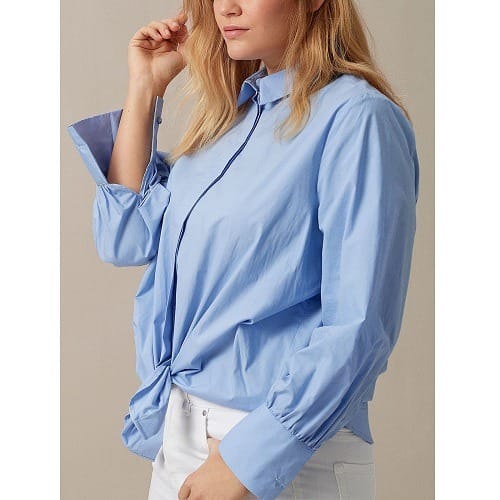 Hulda Crisp Cotton Blouson Shirt