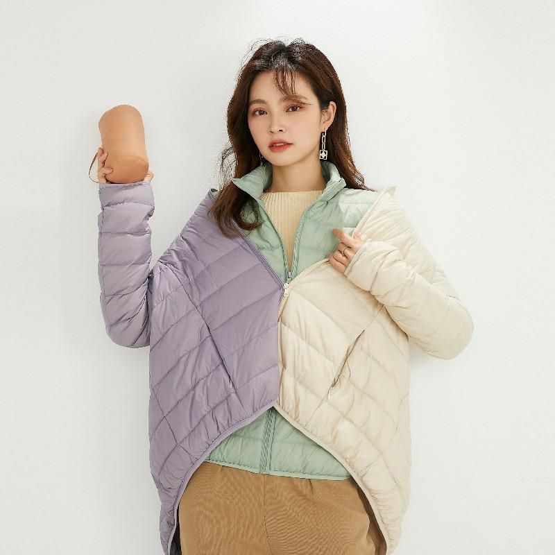 Cold Winter Siyu Women's 90 down Light and Thin Down Standing Collar Women's Standing Collar Light