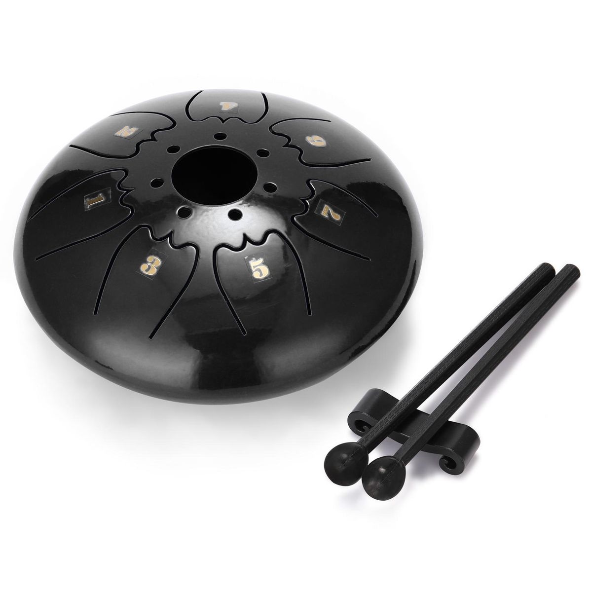 6 inch 7-Tone Steel Tongue Drum Mini Hand Pan Drums with Drumsticks Percussion Musical Instruments