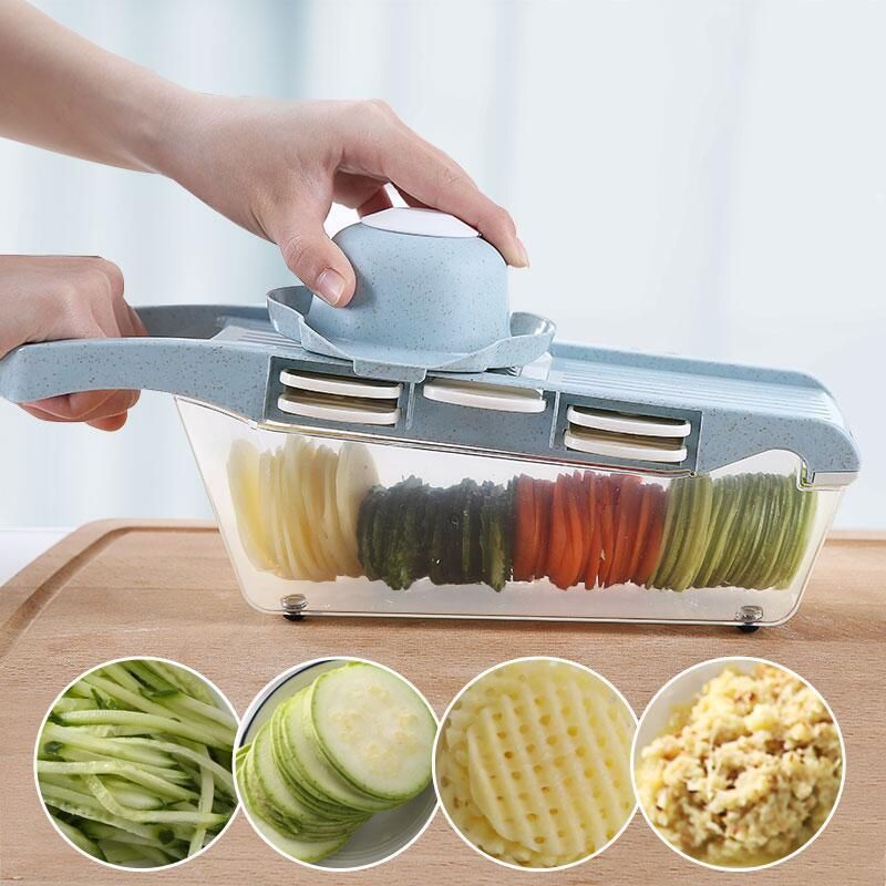Vegetable Chopper With Container Food Onions Potato Salad