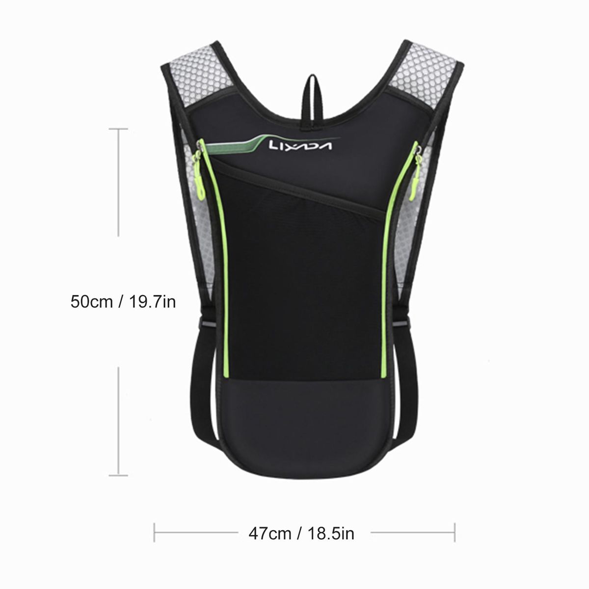 LIXADA Cycling Backpack Outdoor Running Bag with Drinking Bladder Bicycle Bag Sports Vest Ultralight Riding Bags Women Men Breathable 5L Jogging Travel Daypack Bag + 2L Soft Water Flask for Riding Running Hiking Camping