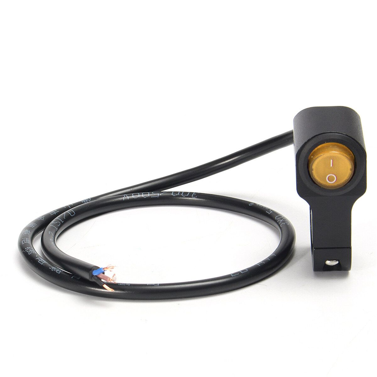 Universal 12V 16A Motorcycle LED Handlebar Headlight Fog Spot Light On Off Switch Yellow