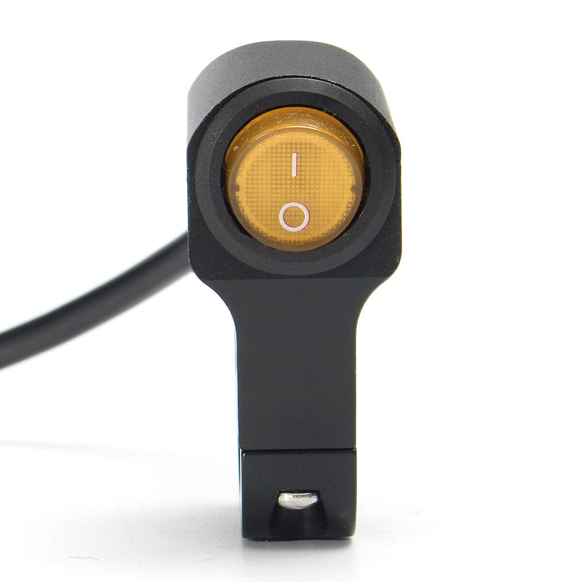 Universal 12V 16A Motorcycle LED Handlebar Headlight Fog Spot Light On Off Switch Yellow
