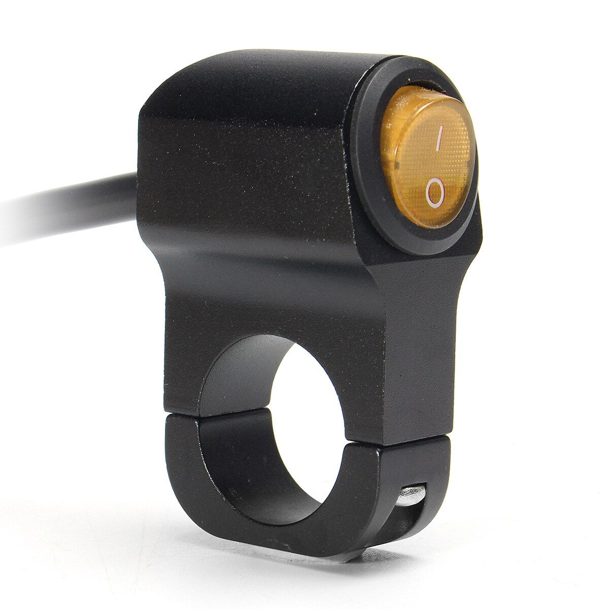Universal 12V 16A Motorcycle LED Handlebar Headlight Fog Spot Light On Off Switch Yellow